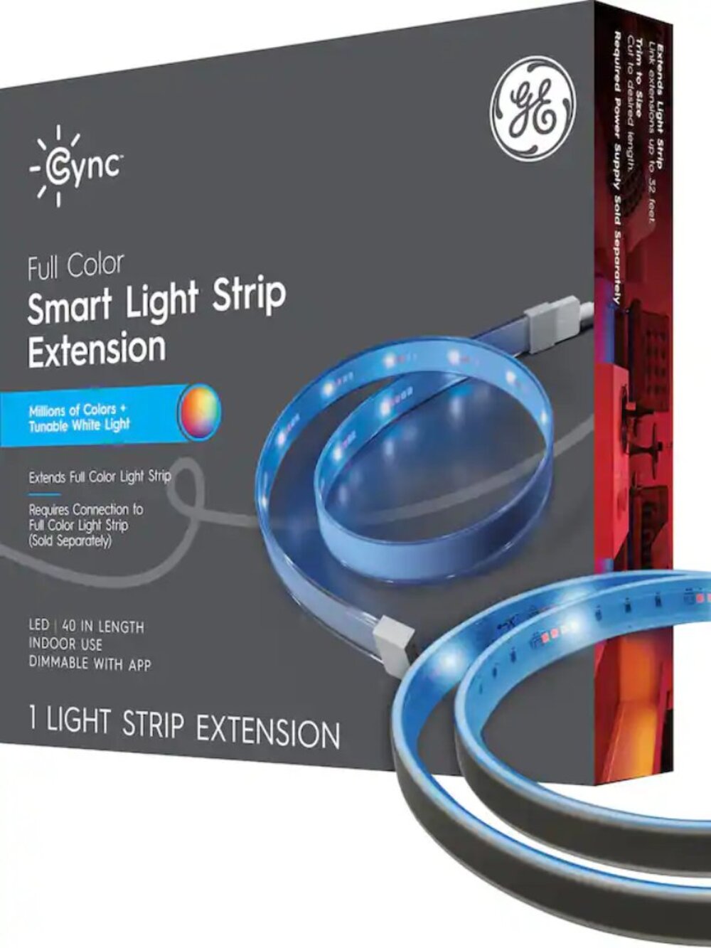 GE CYNC Smart Direct Connect LED Strip Light 40 Inch Extension